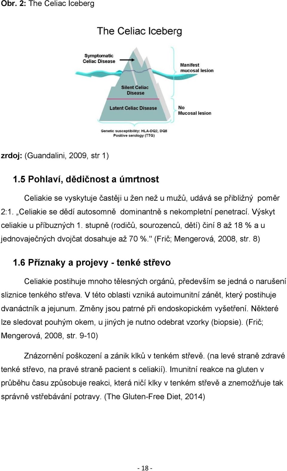 " (Frič; Mengerová, 2008, str. 8) 1.6 Příznaky a projevy - tenké střevo Celiakie postihuje mnoho tělesných orgánů, především se jedná o narušení sliznice tenkého střeva.