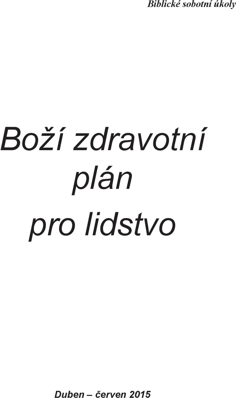 zdravotní plán