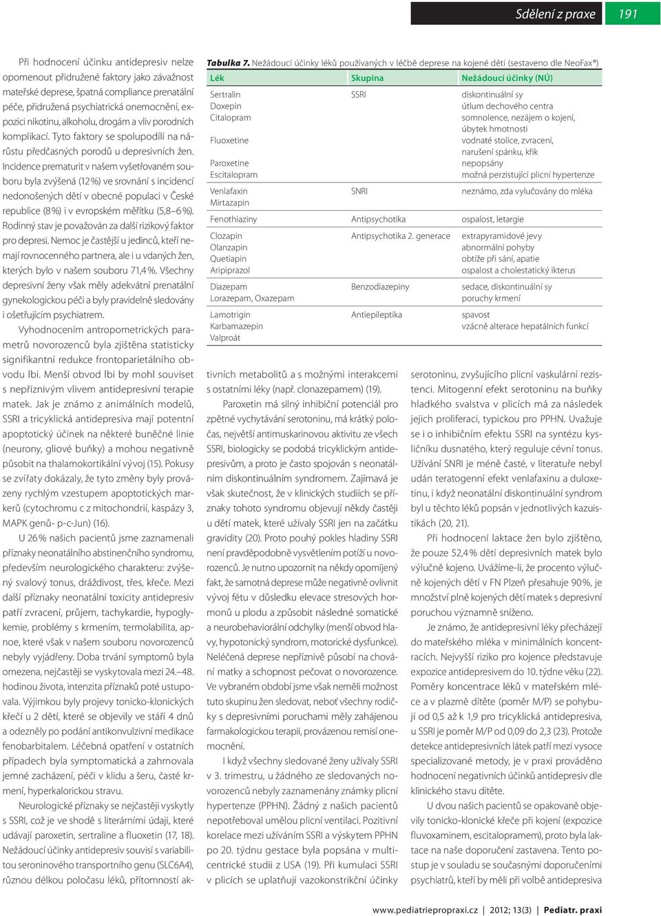 Mirtazapin SSRI SNRI Fenothiaziny Antipsychotika ospalost, letargie Clozapin Olanzapin Quetiapin Aripiprazol Diazepam Lorazepam, Oxazepam Lamotrigin Karbamazepin Valproát Při hodnocení účinku