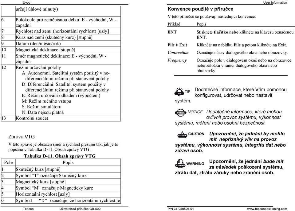 Satelitní systém použitý v nediferenciálním režimu při stanovení polohy D: Diferenciální.