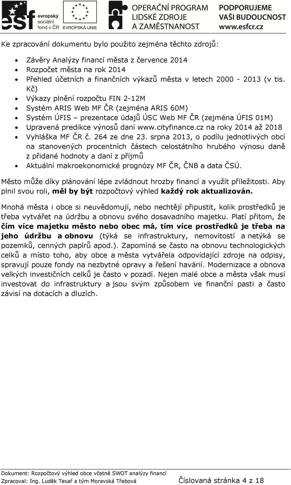 cz na roky 2014 až 2018 Vyhláška MF ČR č. 264 ze dne 23.