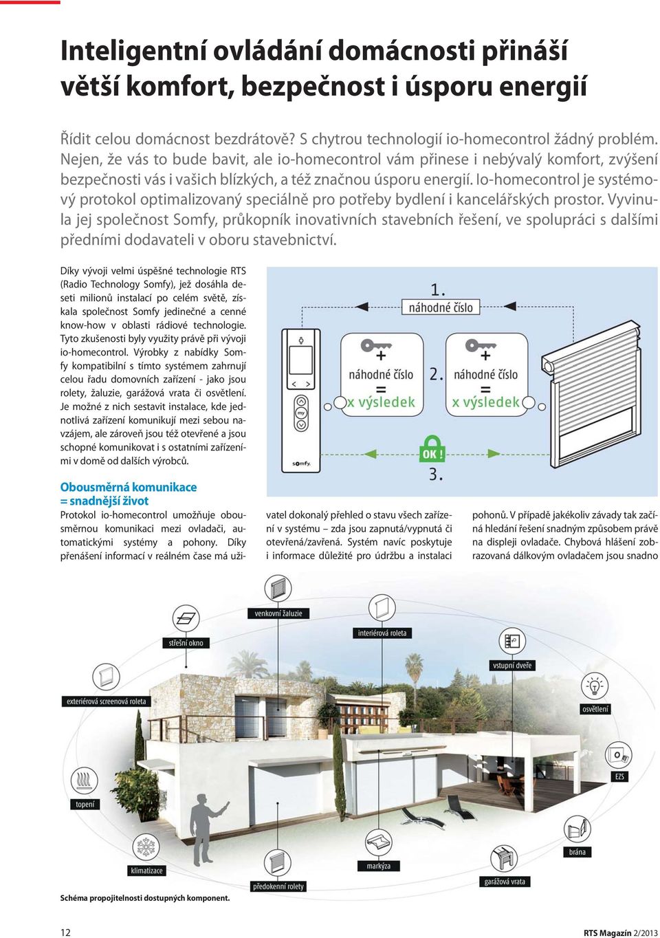 Io-homecontrol je systémový protokol optimalizovaný speciálně pro potřeby bydlení i kancelářských prostor.