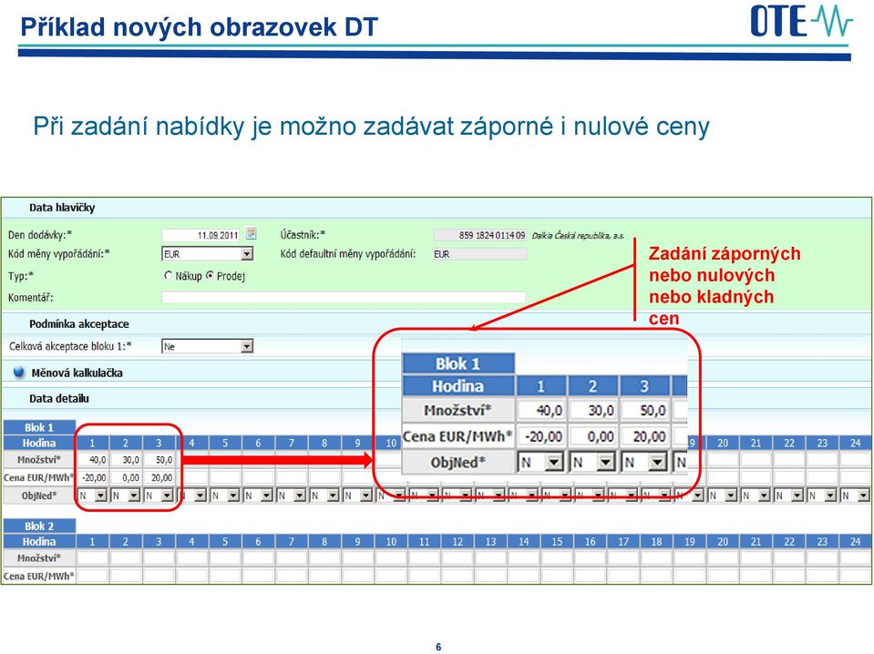 záporné i nulové ceny Zadání