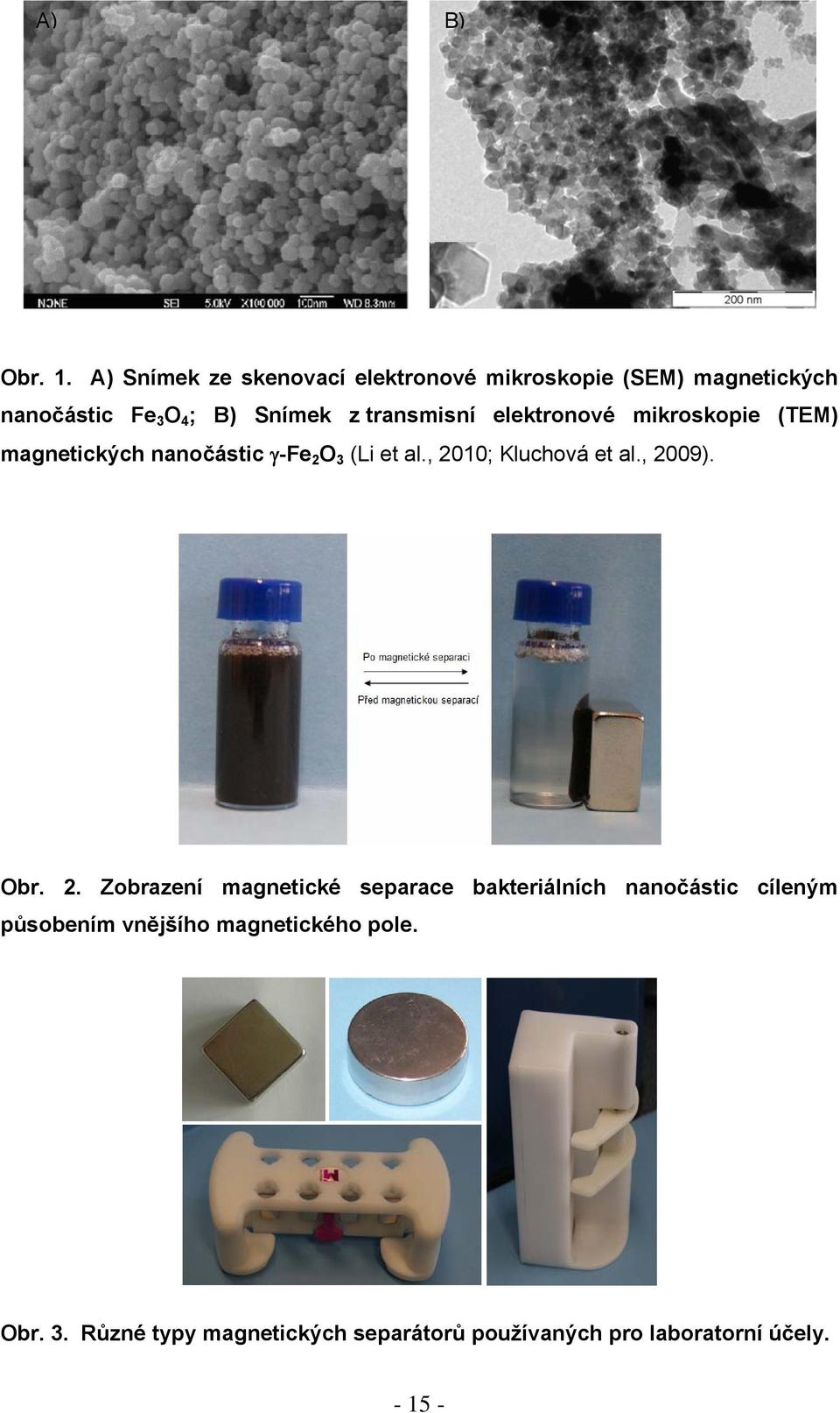 transmisní elektronové mikroskopie (TEM) magnetických nanočástic -Fe 2 O 3 (Li et al.