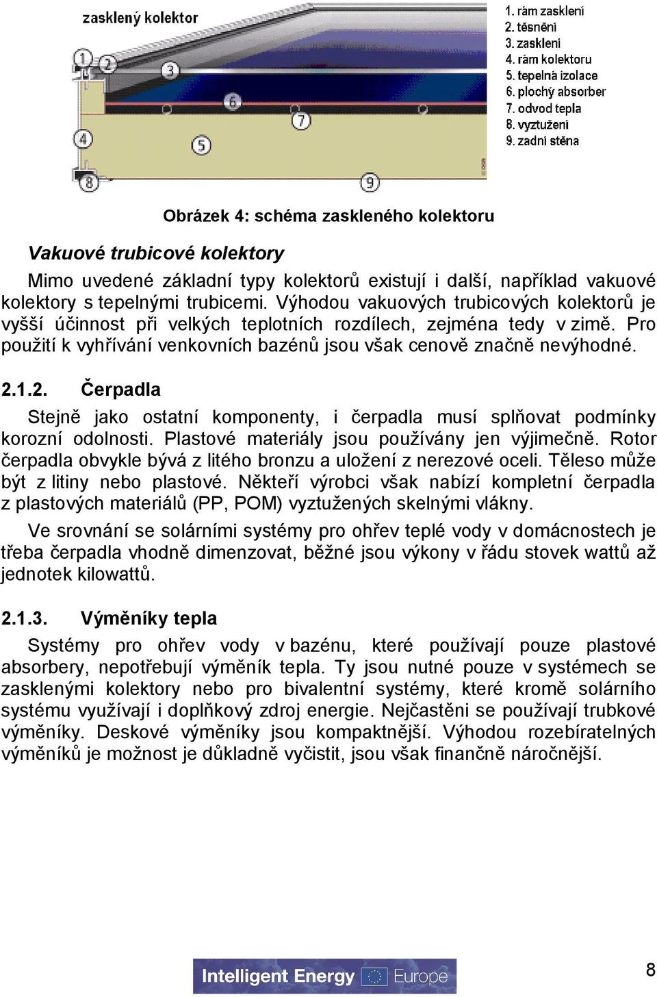 1.2. Čerpadla Stejně jako ostatní komponenty, i čerpadla musí splňovat podmínky korozní odolnosti. Plastové materiály jsou používány jen výjimečně.