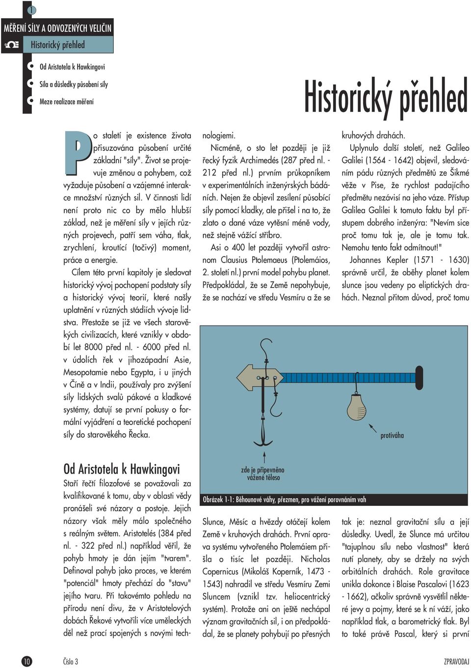 V ãinnosti lidí není proto nic co by mûlo hlub í základ, neï je mûfiení síly v jejích rûzn ch projevech, patfií sem váha, tlak, zrychlení, kroutící (toãiv ) moment, práce a energie.