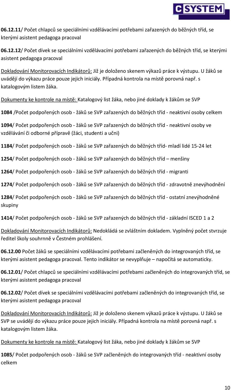 tříd, se kterými asistent pedagoga pracoval Dokladování Monitorovacích Indikátorů: Již je doloženo skenem výkazů práce k výstupu. U žáků se uvádějí do výkazu práce pouze jejich iniciály.