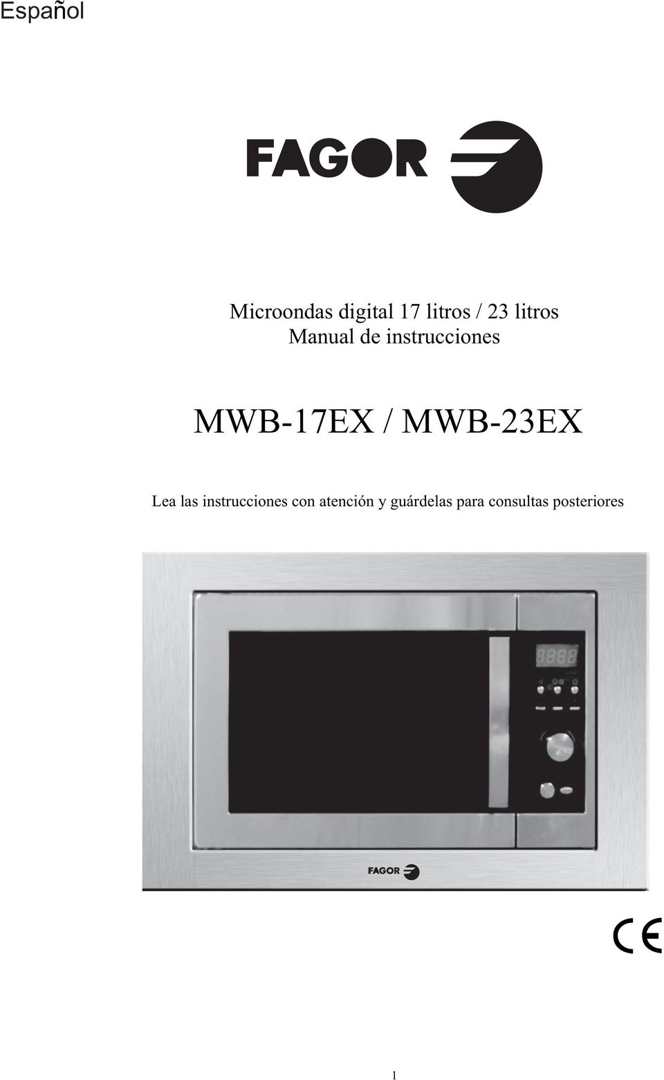 MWB-23EX Lea las instrucciones con