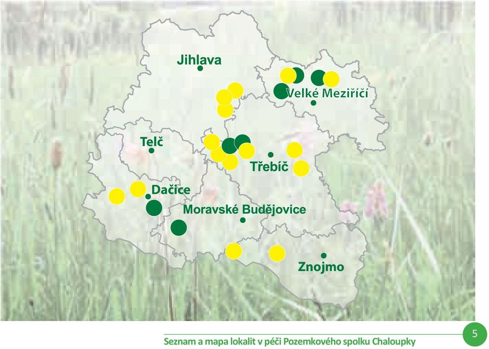 mapa lokalit v péči