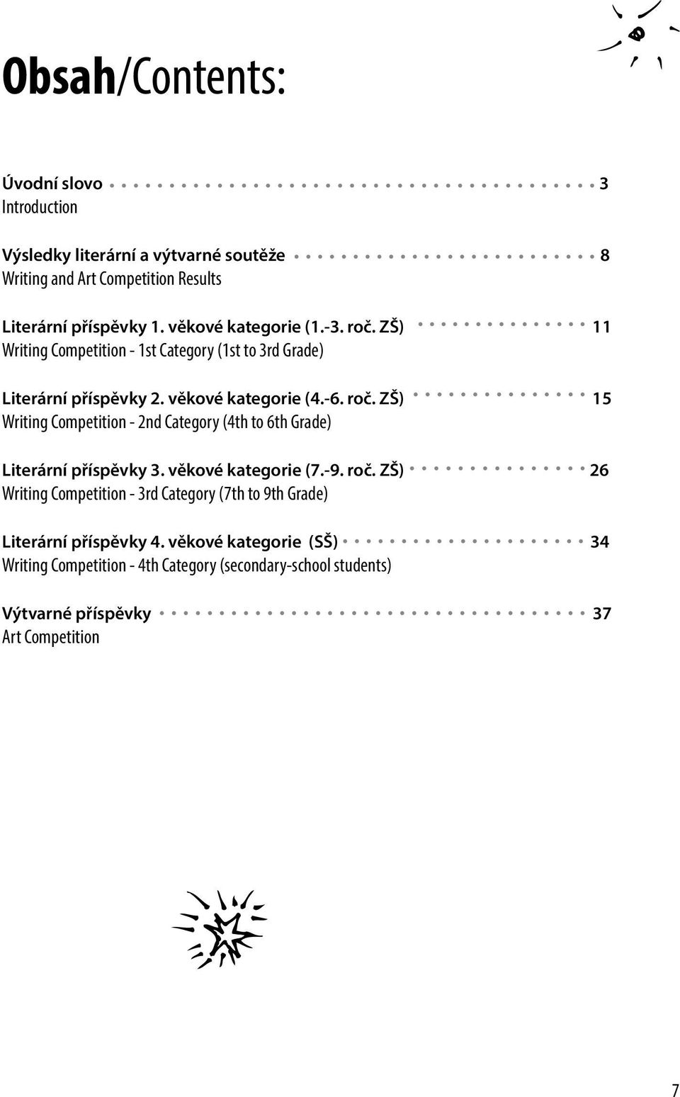 věkové kategorie (7.-9. roč. ZŠ) 26 Writing Competition - 3rd Category (7th to 9th Grade) Literární příspěvky 4.
