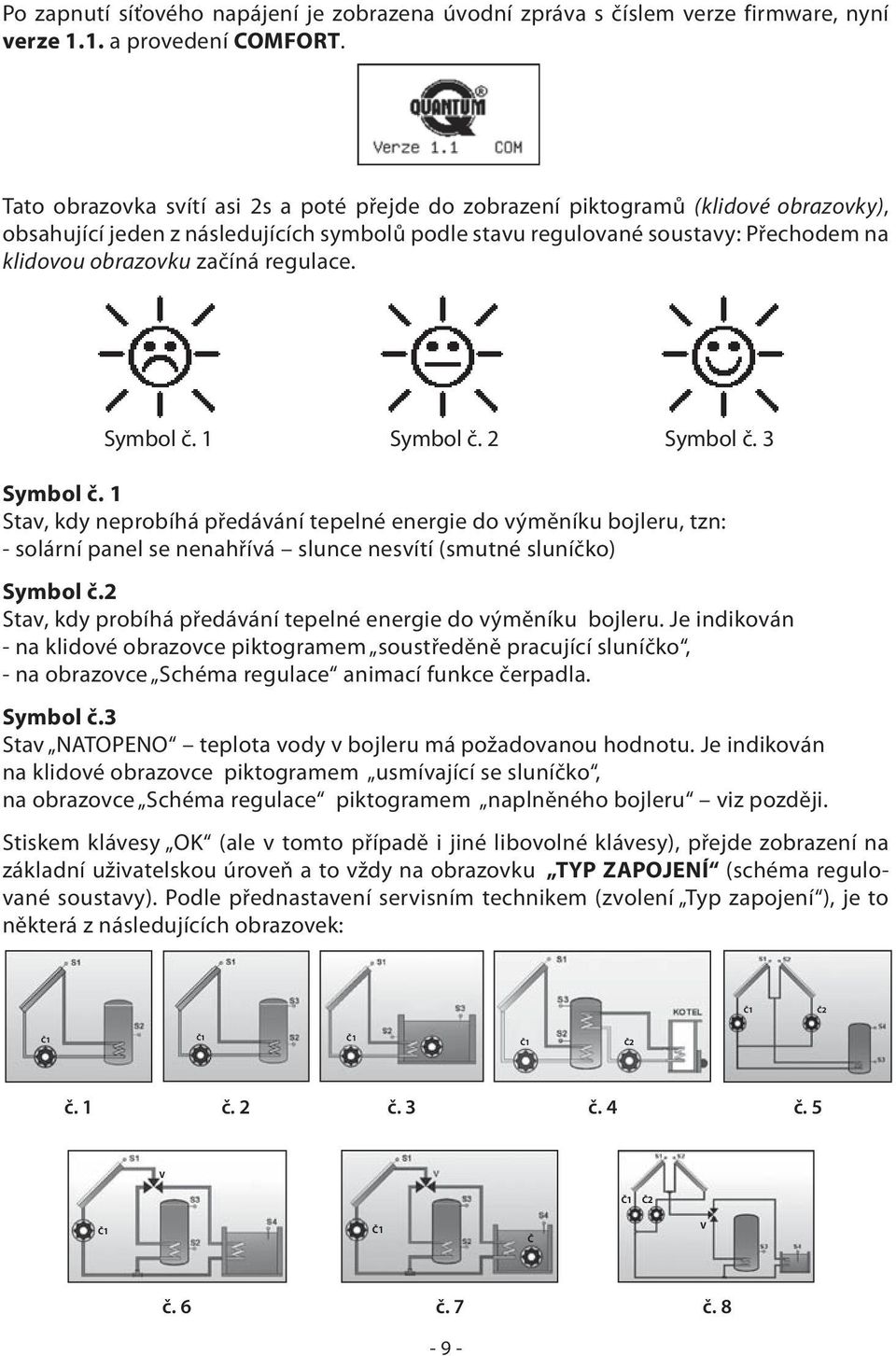 regulace. Symbol č. 1 Symbol č. 2 Symbol č. 3 Symbol č.