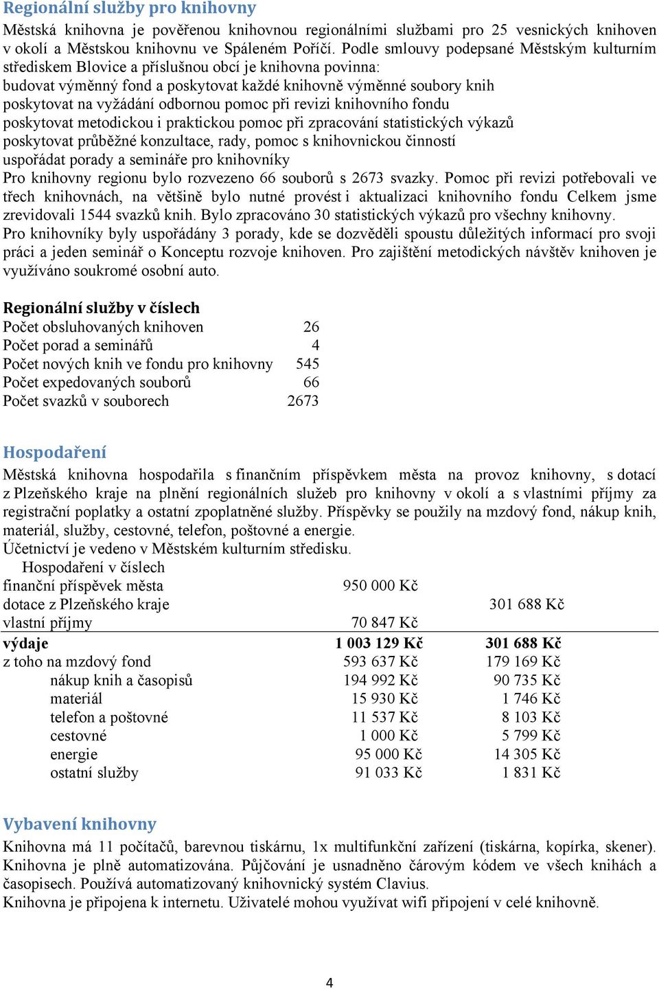 odbornou pomoc při revizi knihovního fondu poskytovat metodickou i praktickou pomoc při zpracování statistických výkazů poskytovat průběžné konzultace, rady, pomoc s knihovnickou činností uspořádat