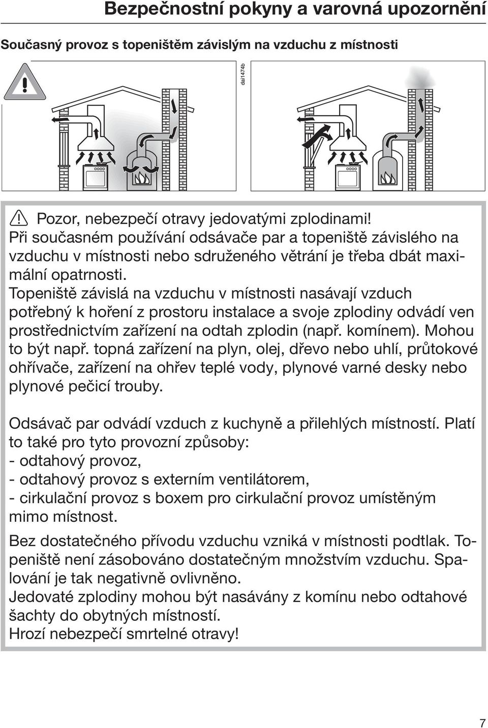 Topeniště závislá na vzduchu v místnosti nasávají vzduch potřebný k hoření z prostoru instalace a svoje zplodiny odvádí ven prostřednictvím zařízení na odtah zplodin (např. komínem).