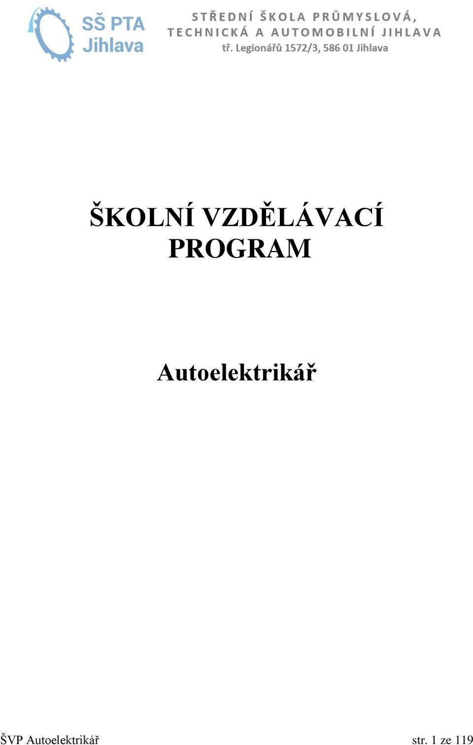 Autoelektrikář ŠVP