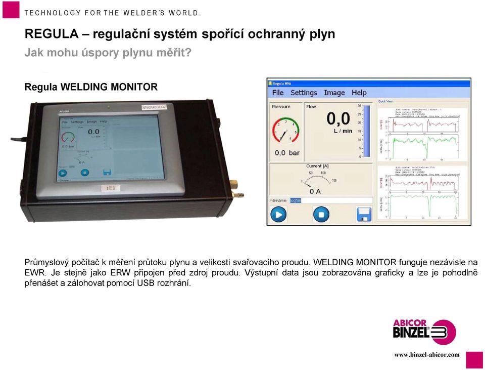 svařovacího proudu. WELDING MONITOR funguje nezávisle na EWR.