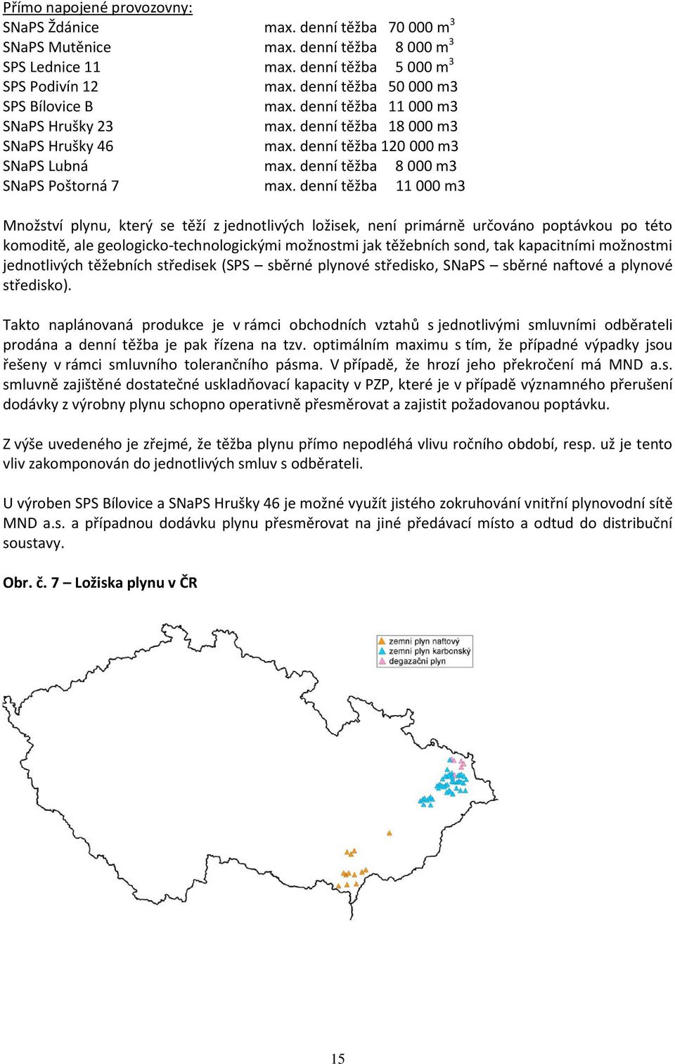 denní těžba 8 000 m3 SNaPS Poštorná 7 max.