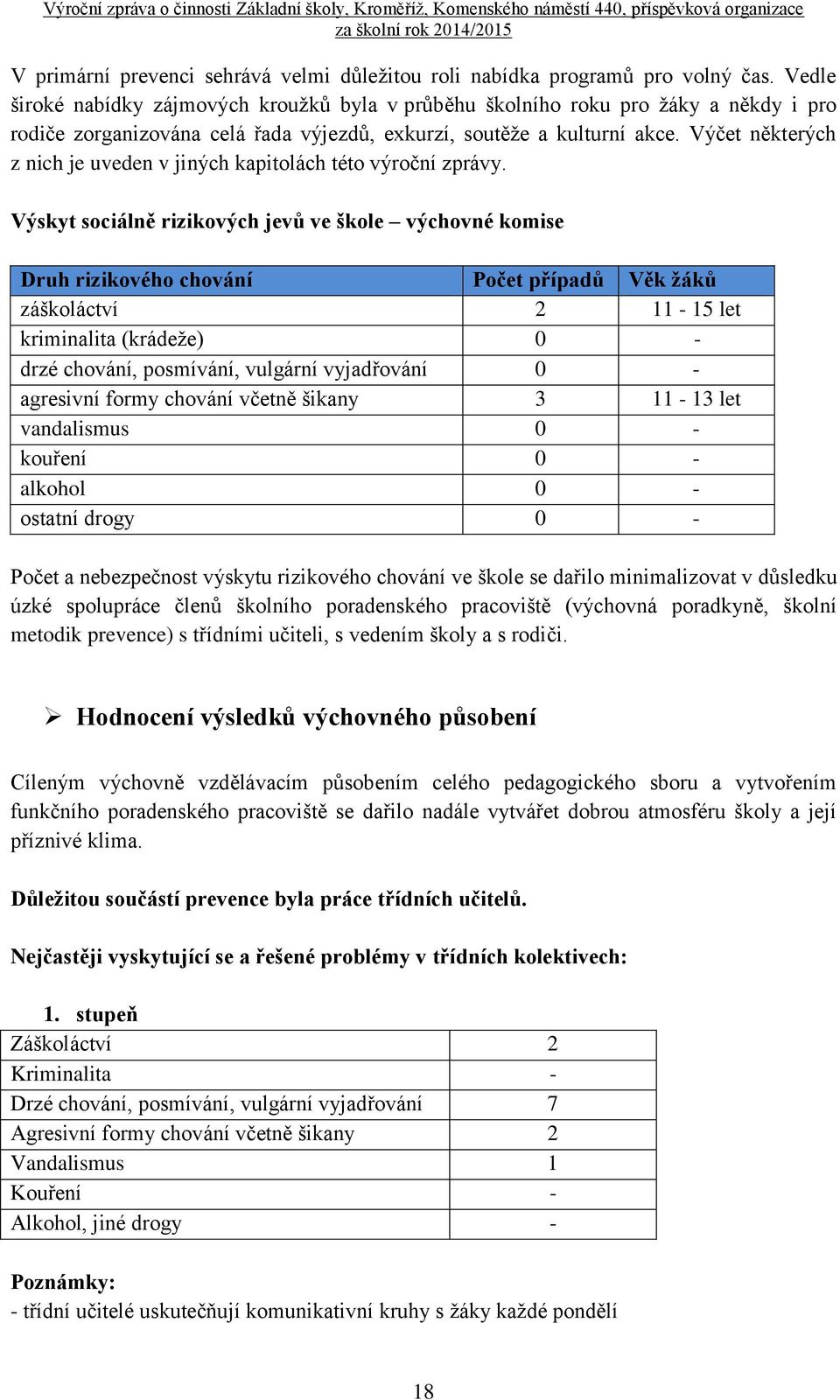 Výčet některých z nich je uveden v jiných kapitolách této výroční zprávy.