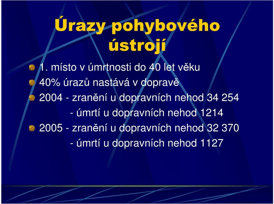 dopravě 2004 - zranění u dopravních nehod 34 254 - úmrtí u