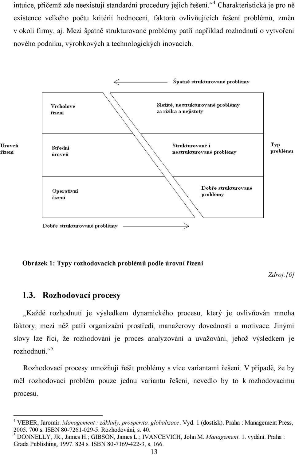 Mezi špatně strukturované problémy patří například rozhodnutí o vytvoření nového podniku, výrobkových a technologických inovacích.