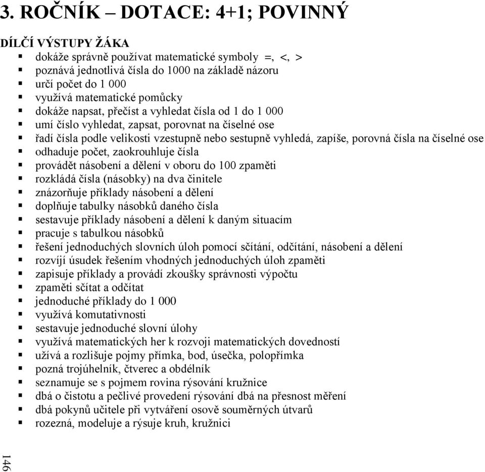 dokáže napsat, přečíst a vyhledat čísla od 1 do 1 000 umí číslo vyhledat, zapsat, porovnat na číselné ose řadí čísla podle velikosti vzestupně nebo sestupně vyhledá, zapíše, porovná čísla na číselné