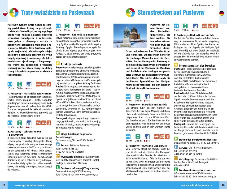 Dziś Pustevny należą do najliczniej odwiedzanych miejsc Beskidów i stanowią centrum nie tylko turystyki pieszej i rowerowej, ale także narciarstwa zjazdowego i biegowego.