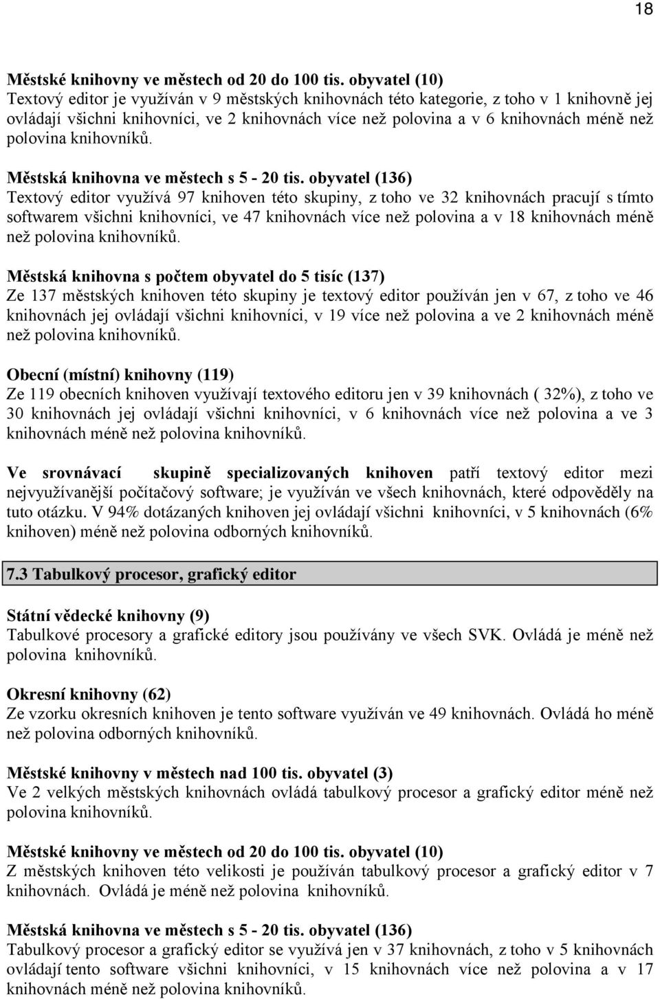 polovina knihovníků. Městská knihovna ve městech s 5-20 tis.