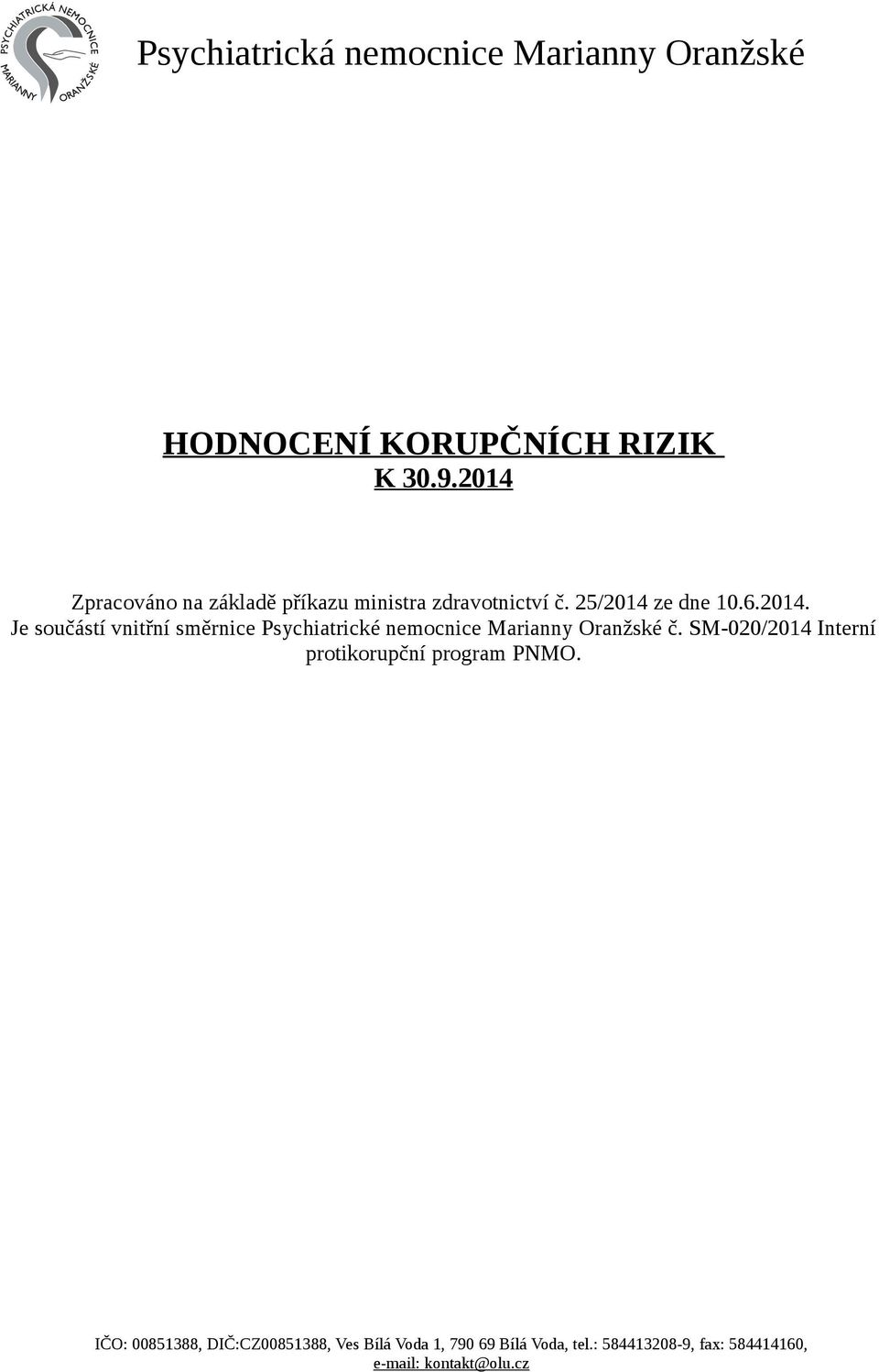 SM-020/2014 Interní protikorupční program PNMO.