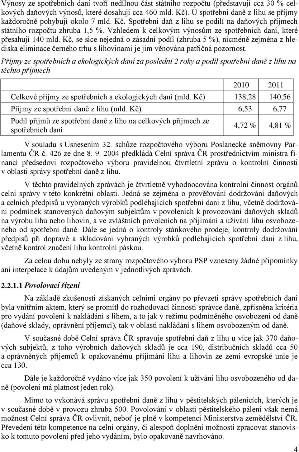 Vzhledem k celkovým výnosům ze spotřebních daní, které přesahují 140 mld.