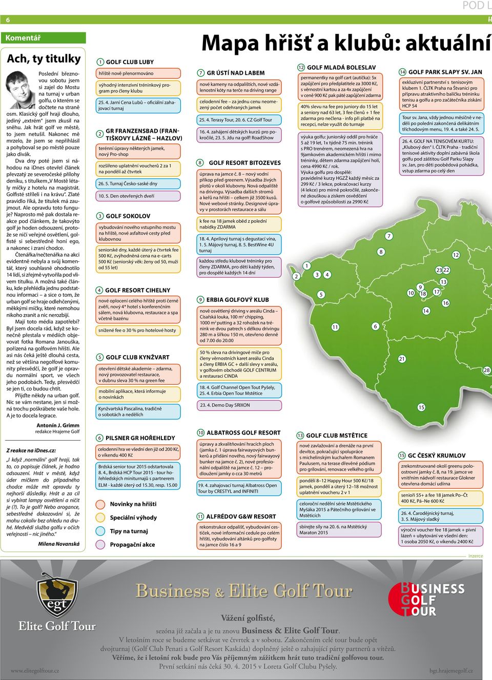 Dva dny poté jsem si náhodou na idnes otevřel článek převzatý ze severočeské přílohy deníku, s titulkem V Mostě létaly míčky z hotelu na magistrát. Golfisté stříleli i na krávu.