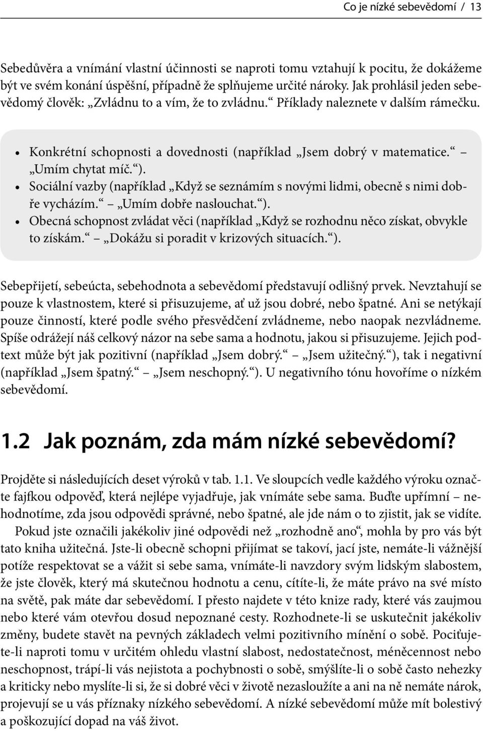 Sociální vazby (například Když se seznámím s novými lidmi, obecně s nimi dobře vycházím. Umím dobře naslouchat. ).
