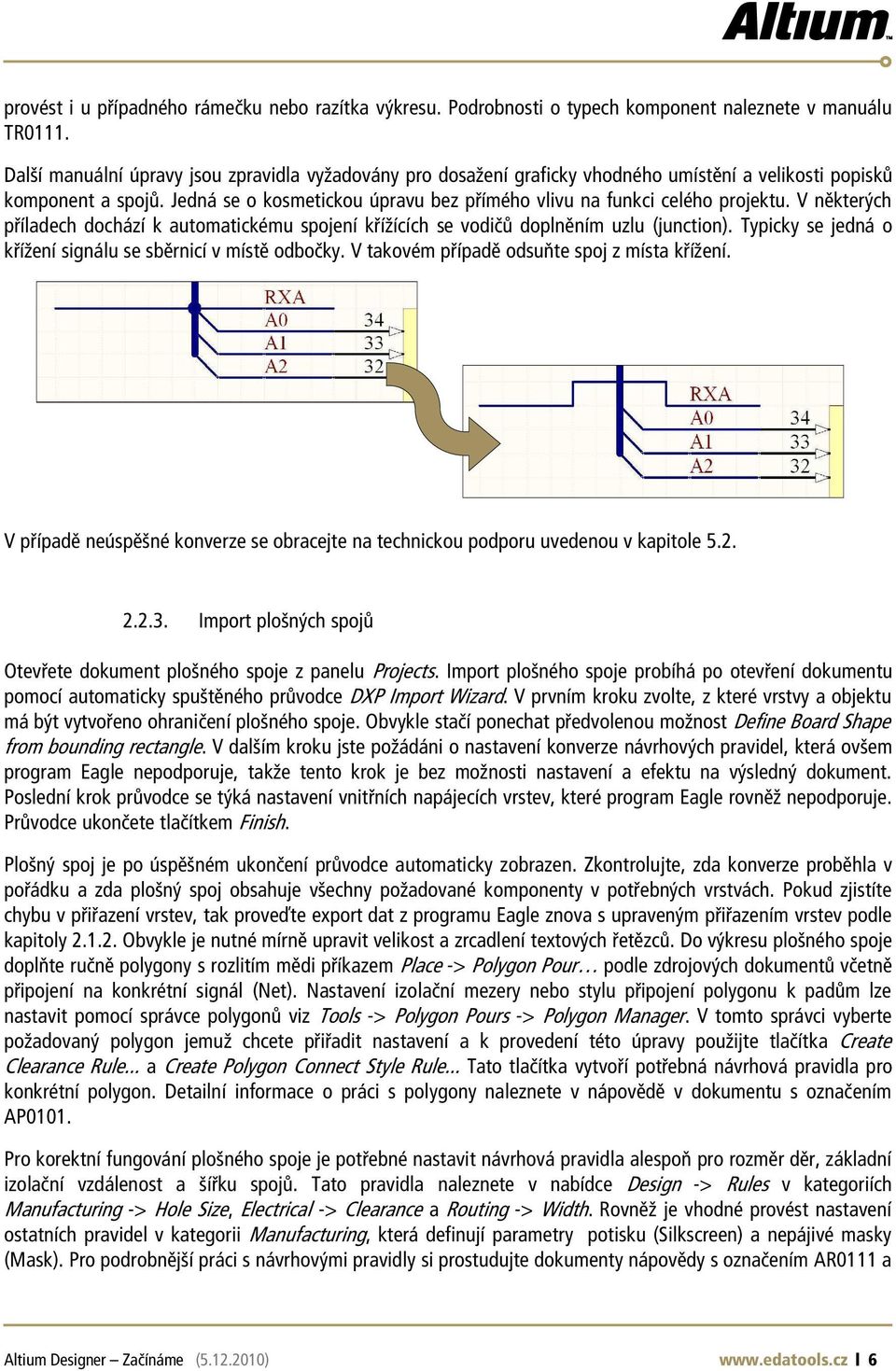 V nïkter ch p Ìladech doch zì k automatickèmu spojenì k ÌûÌcÌch se vodië doplnïnìm uzlu (junction). Typicky se jedn o k ÌûenÌ sign lu se sbïrnicì v mìstï odboëky.