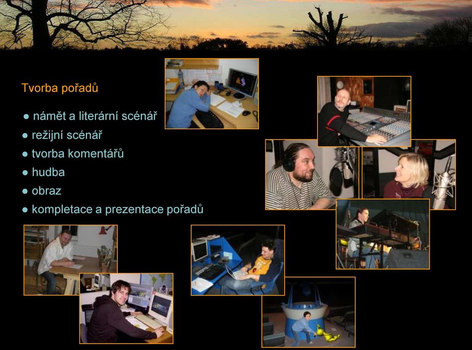 scénář tvorba komentářů