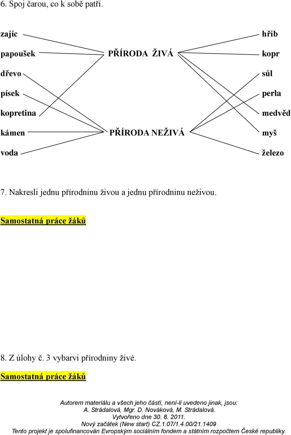 medvěd kámen PŘÍRODA NEŽIVÁ myš voda železo 7.