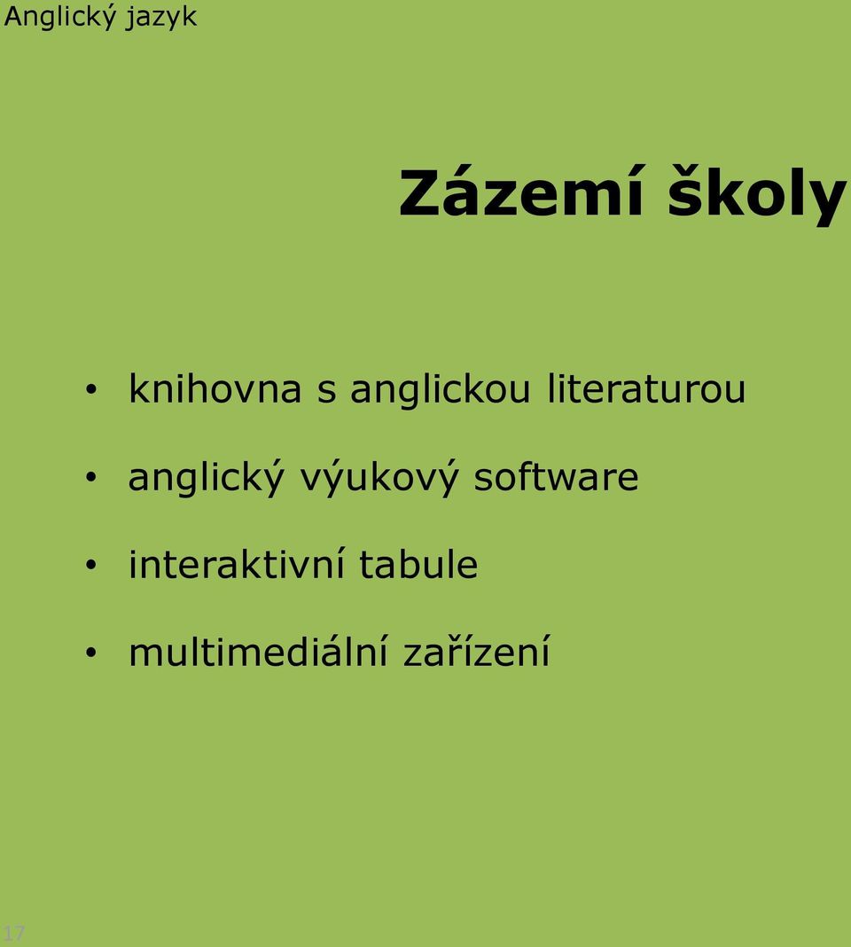 anglický výukový software