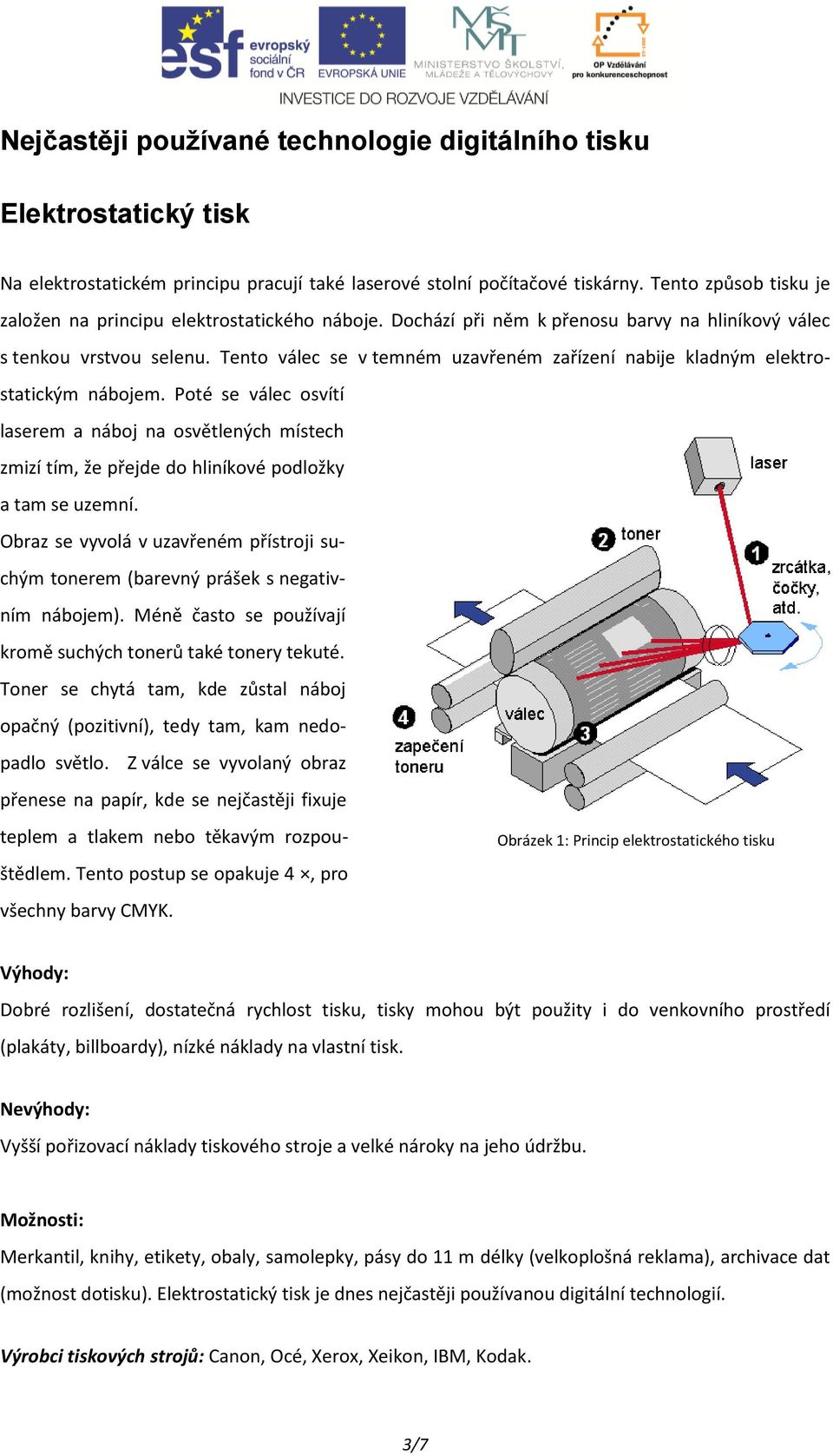 Tento válec se v temném uzavřeném zařízení nabije kladným elektrostatickým nábojem.