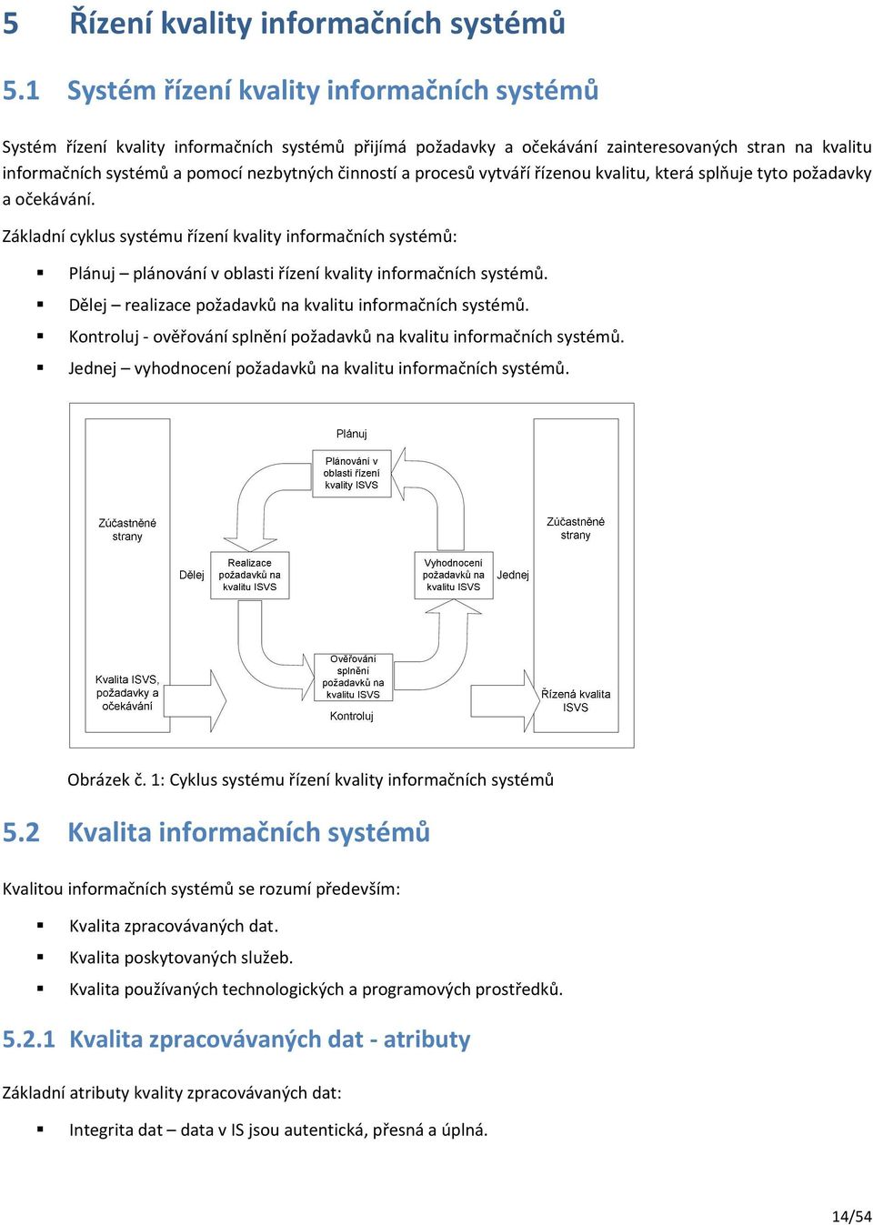 činností a procesů vytváří řízenou kvalitu, která splňuje tyto požadavky a očekávání.