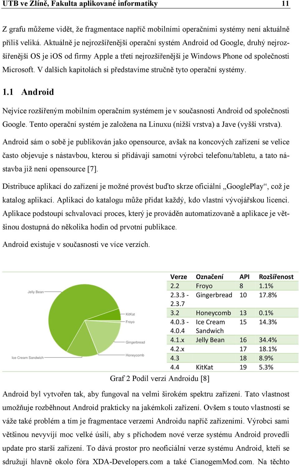 V dalších kapitolách si představíme stručně tyto operační systémy. 1.1 Android Nejvíce rozšířeným mobilním operačním systémem je v současnosti Android od společnosti Google.