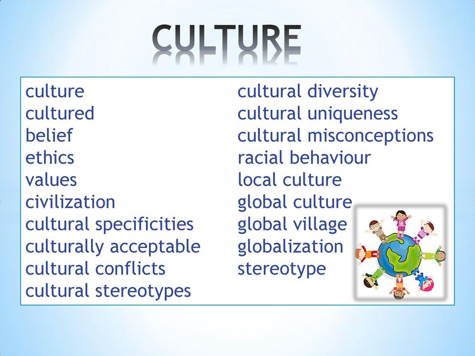 stereotypes cultural diversity cultural uniqueness cultural