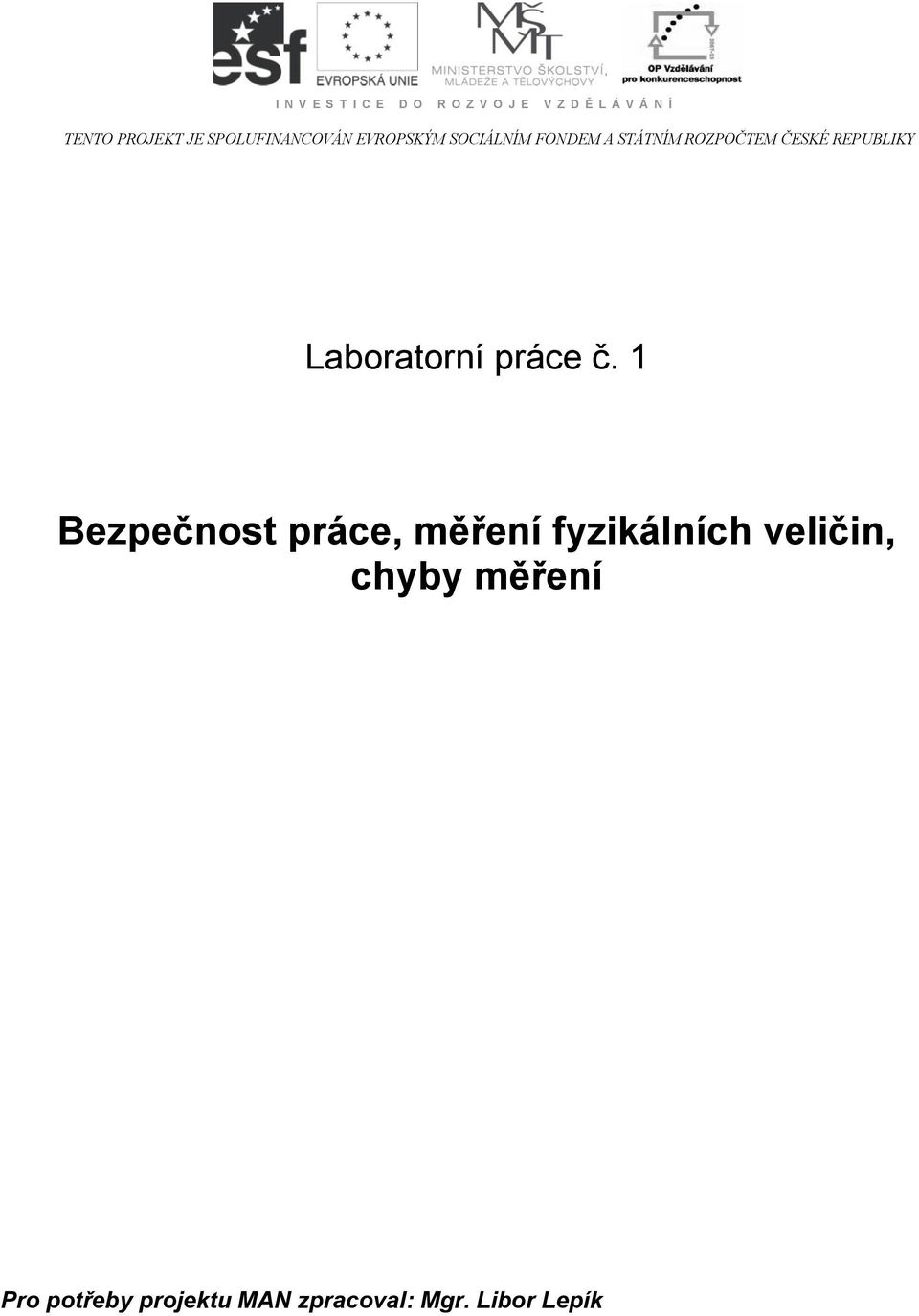 REPUBLIKY Laboratorní práce č.