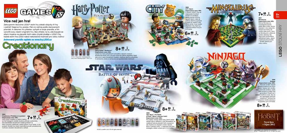 Bez ohledu na to, zda bojuješ se silami Impéria na planetě Hoth nebo chytáš zloděje v LEGO City, každá stolní hra LEGO nabízí nekonečné možnosti pro celou rodinu! Animovaná pravidla najdete na www.