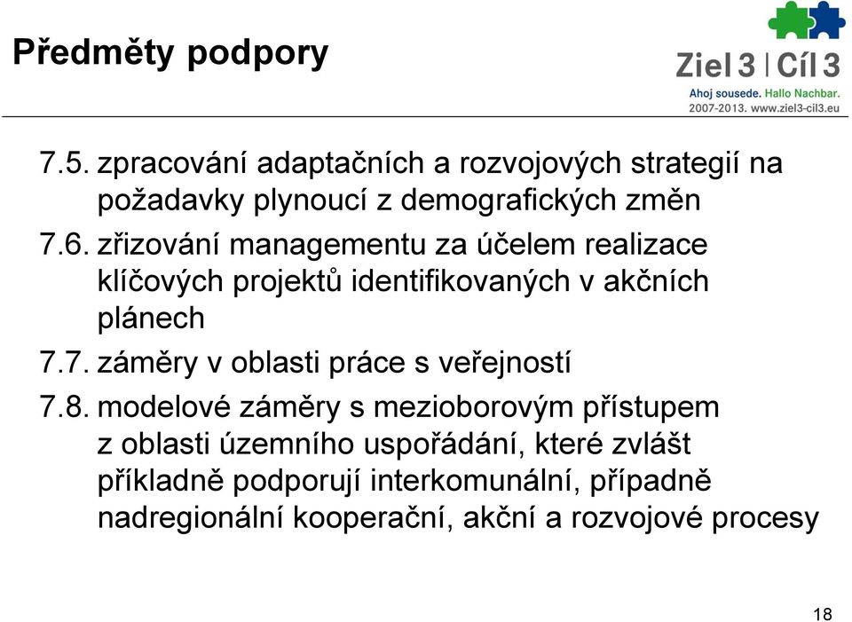 7. záměry v oblasti práce s veřejností 7.8.