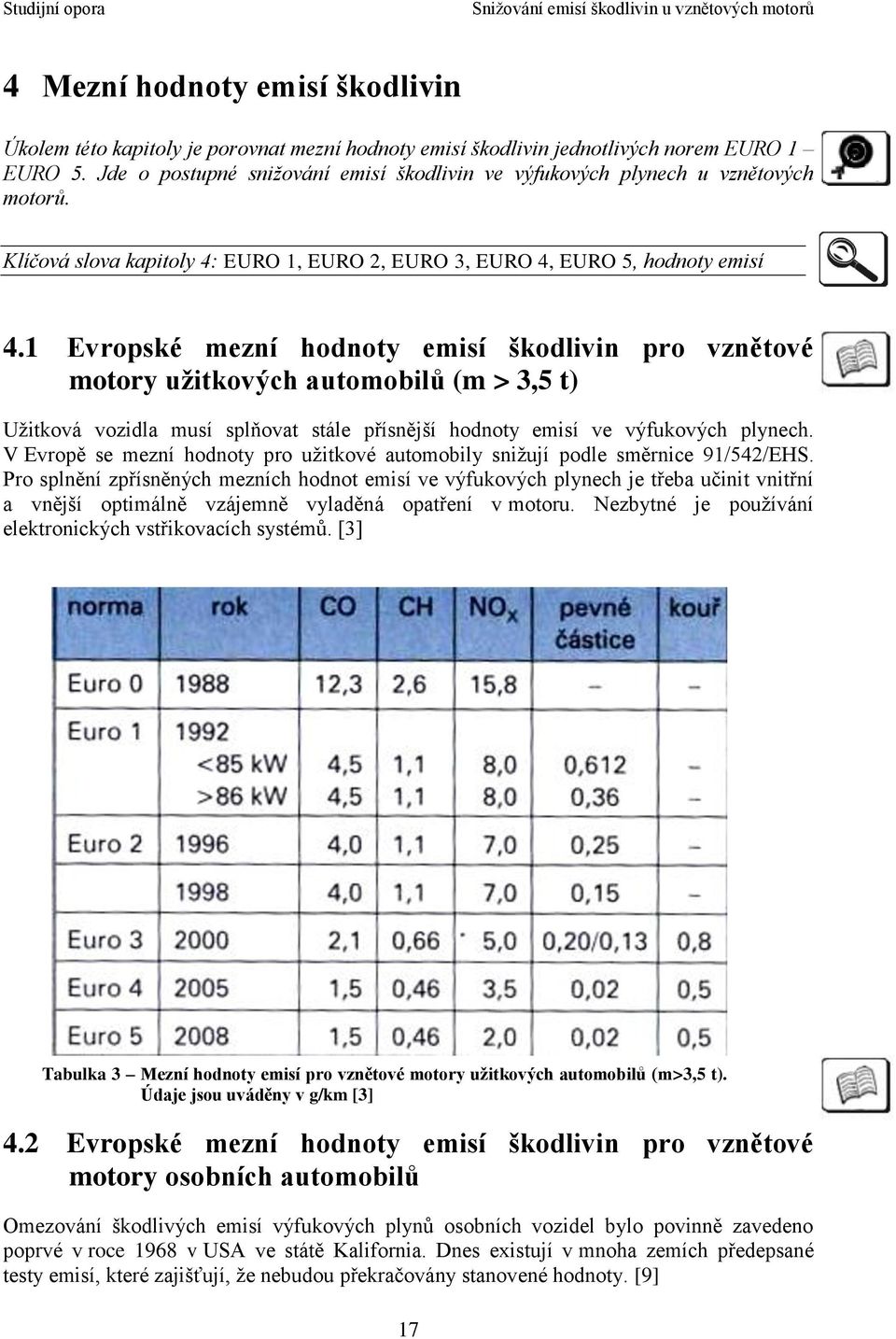 1 Evropské mezní hodnoty emisí škodlivin pro vznětové motory užitkových automobilů (m > 3,5 t) Užitková vozidla musí splňovat stále přísnější hodnoty emisí ve výfukových plynech.