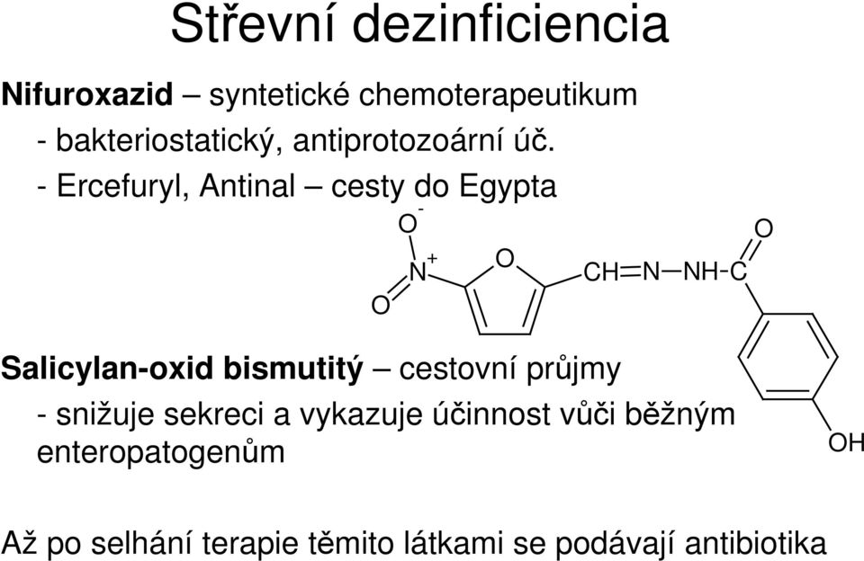 - Ercefuryl, Antinal cesty do Egypta O O - N + O O CH N NH C Salicylan-oxid