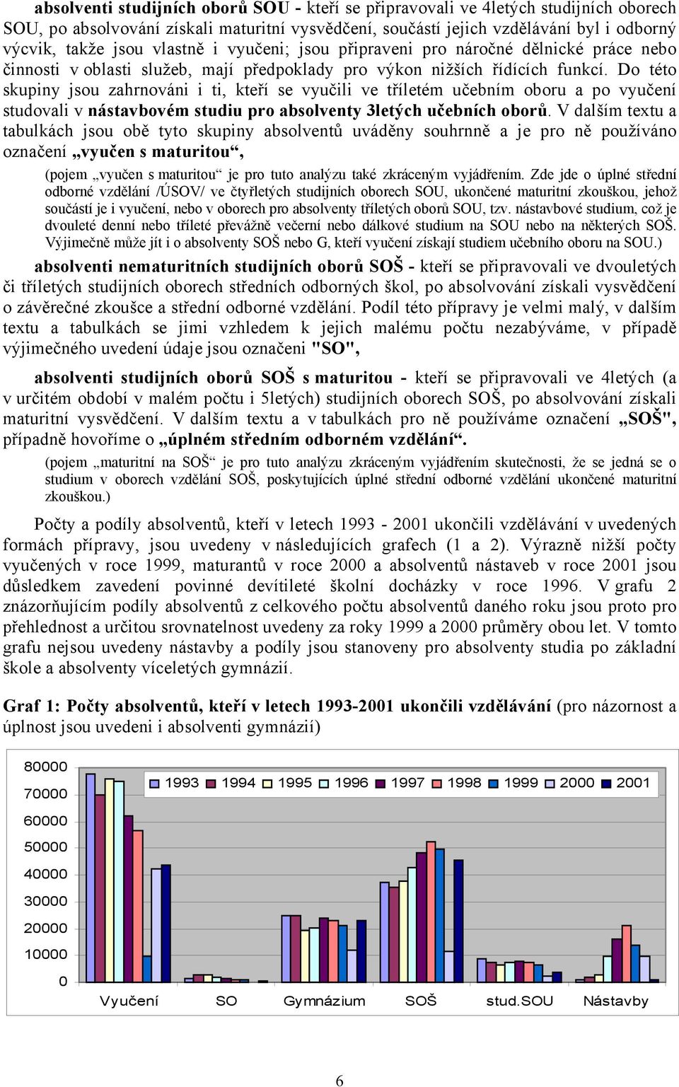 Do této skupiny jsou zahrnováni i ti, kteří se vyučili ve tříletém učebním oboru a po vyučení studovali v nástavbovém studiu pro absolventy 3letých učebních oborů.