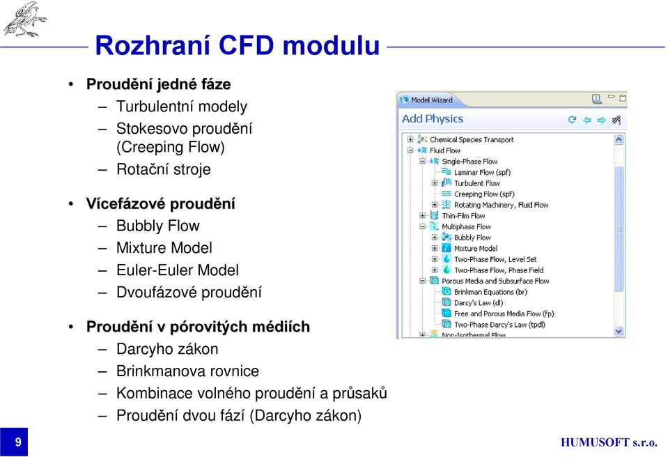 Euler-Euler Model Dvoufázové proudění Proudění v pórovitých p médim diích Darcyho