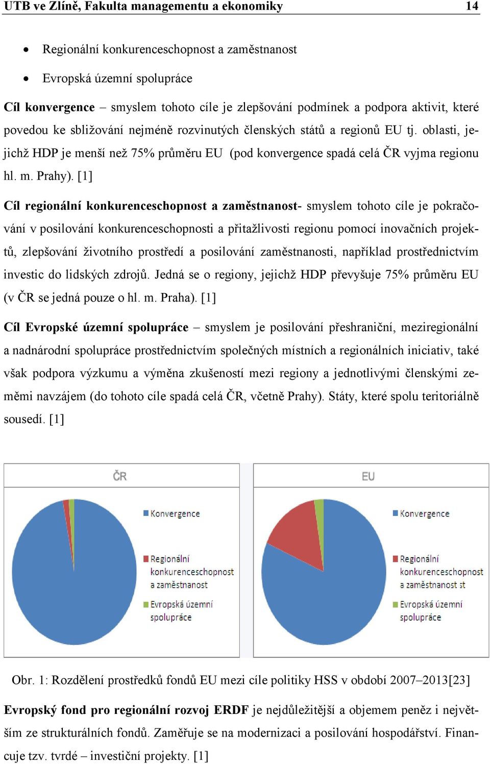 [1] Cíl regionální konkurenceschopnost a zaměstnanost- smyslem tohoto cíle je pokračování v posilování konkurenceschopnosti a přitažlivosti regionu pomocí inovačních projektů, zlepšování životního