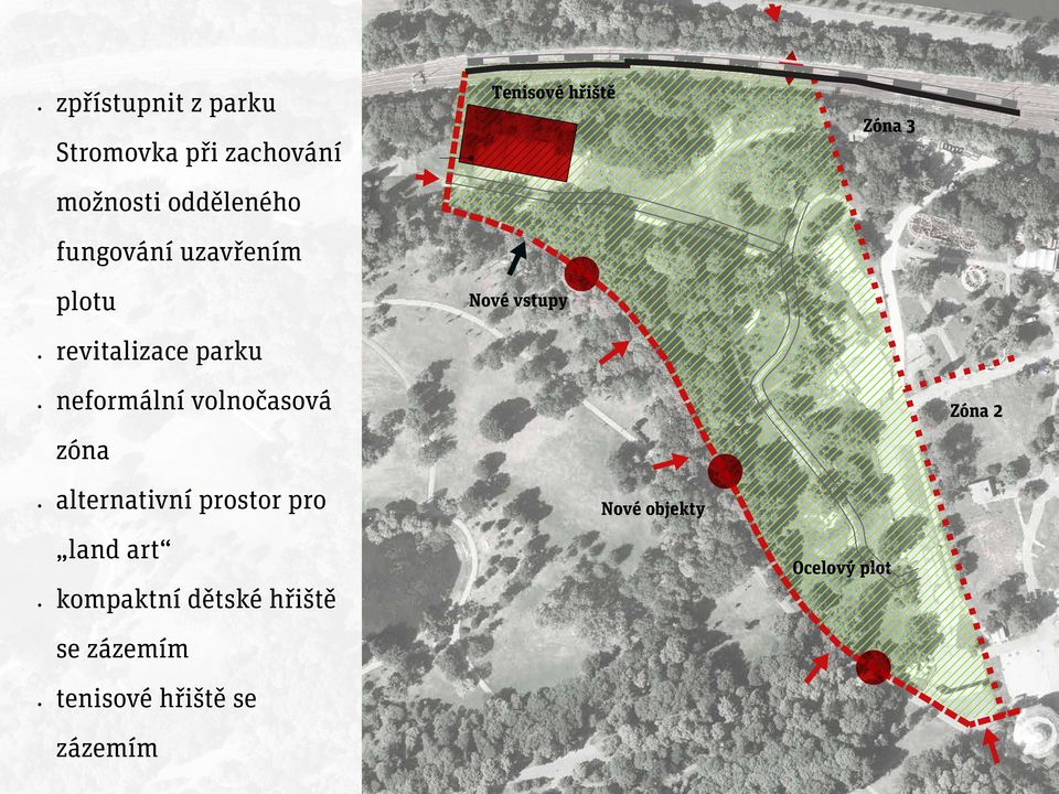 neformální volnočasová zóna Zóna 2 alternativní prostor pro land art