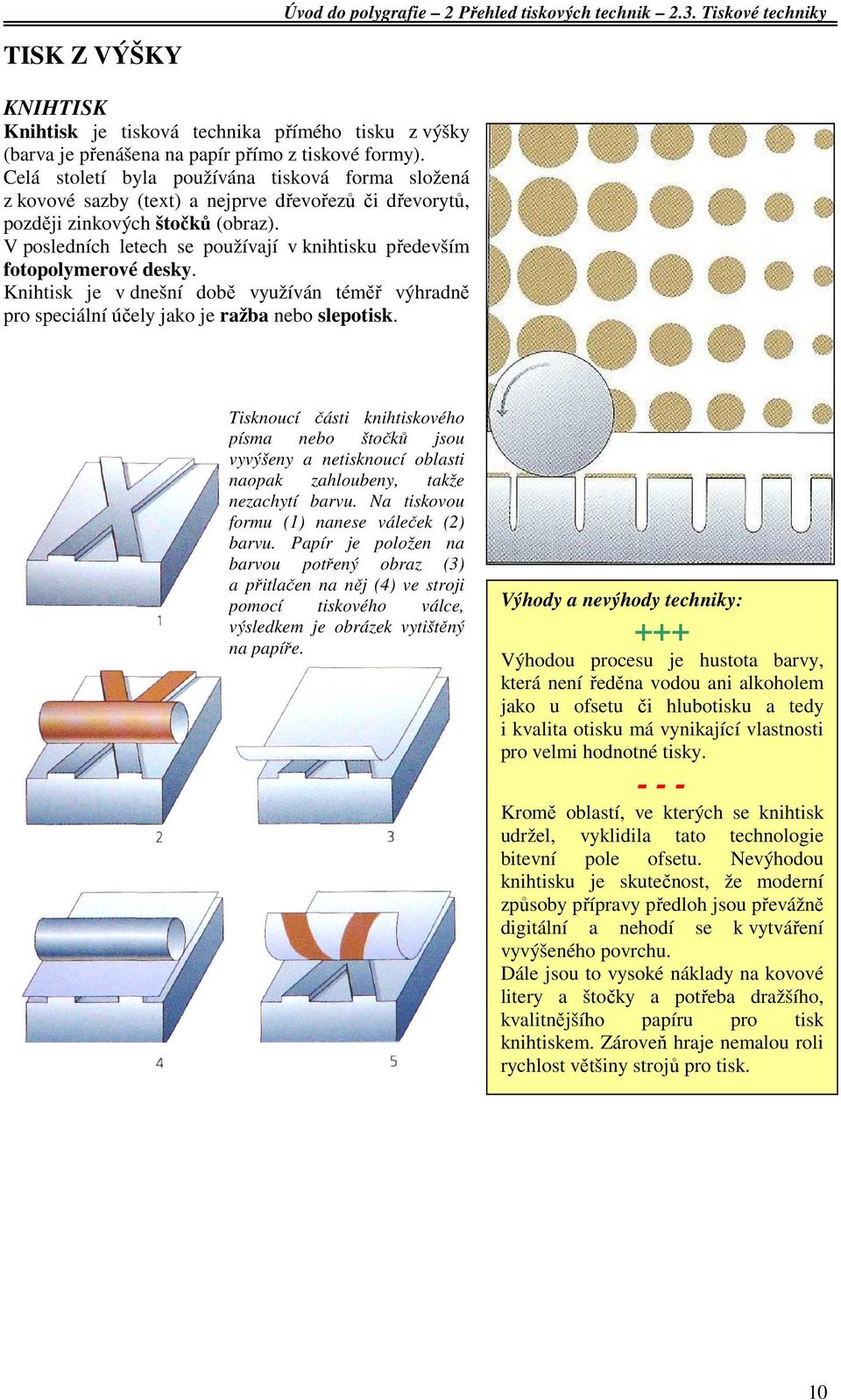 V posledních letech se používají v knihtisku především fotopolymerové desky. Knihtisk je v dnešní době využíván téměř výhradně pro speciální účely jako je ražba nebo slepotisk.