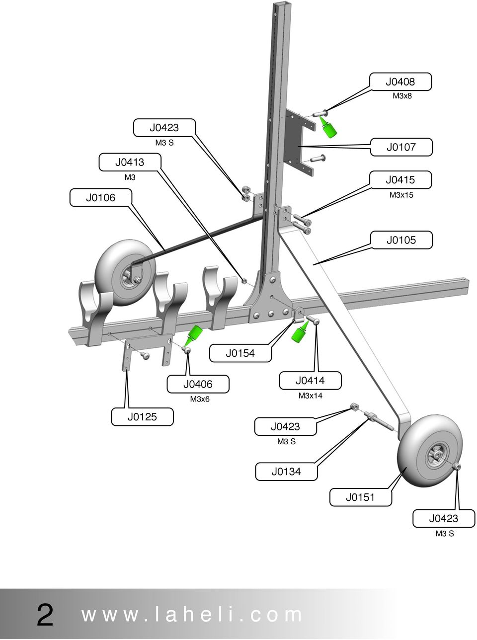 J0125 J0406 M3x6 M3 S J0414