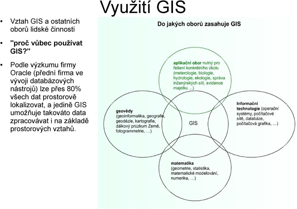 " Podle výzkumu firmy Oracle (přední firma ve vývoji databázových